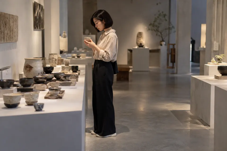 茶器展览与品饮结合的现场